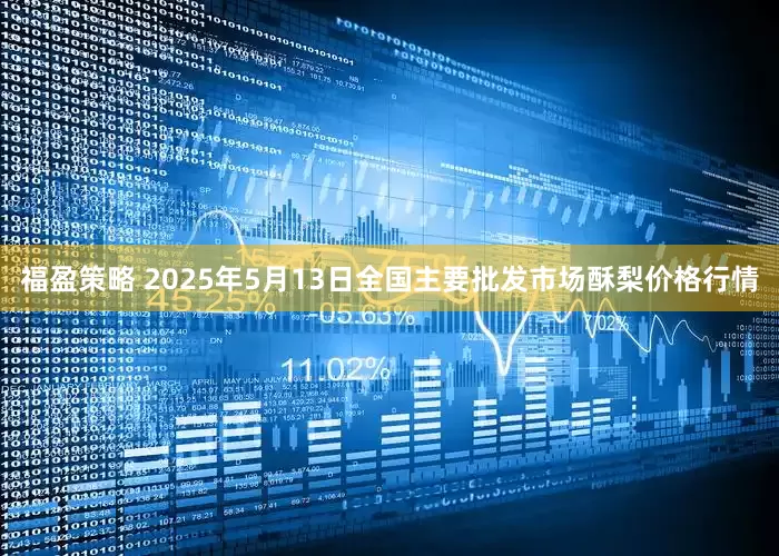 福盈策略 2025年5月13日全国主要批发市场酥梨价格行情