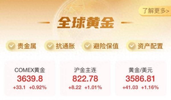 宝贷配资 现货黄金一度涨超3600美元 再创历史新高｜XIN消费